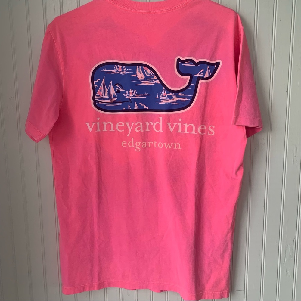 Vineyard Vines Pink Whale Graphic T-Shirt - Picture 4 of 4